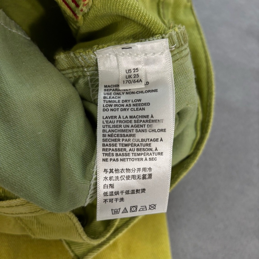 BDG Urban Outfitters Womens High Rise Loose Baggy Jeans Sz 25 Lime Green Grunge‎ - Picture 8 of 14